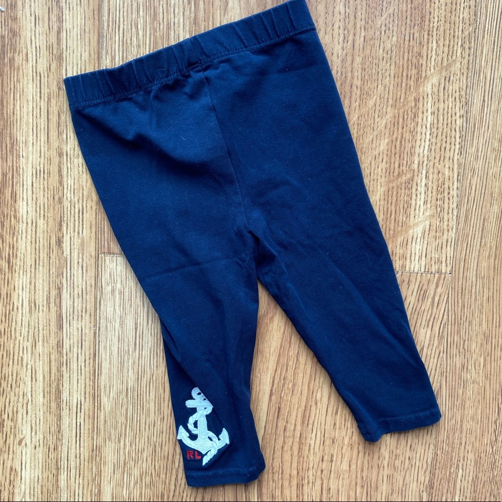 RALPH LAUREN navy nautical leggings